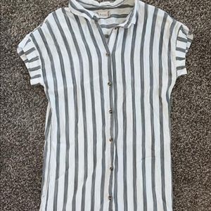 Green and white striped altr’d state dress